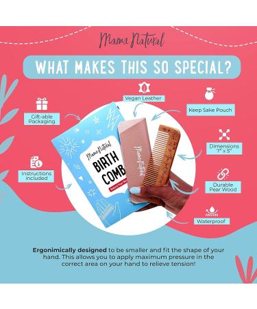 Mama Natural Wooden Birthing Comb for Labor Pain Relief and Delivery Essentials - Buy Online on GoSupps.com