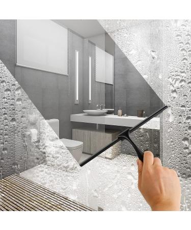 Quntis 10-Inch Shower Squeegee for Glass Doors - Non-Slip Handle, Replacement Blade, and Hook - Ideal for Bathroom, Mirror, and Car Cleaning - Buy Online on GoSupps.com