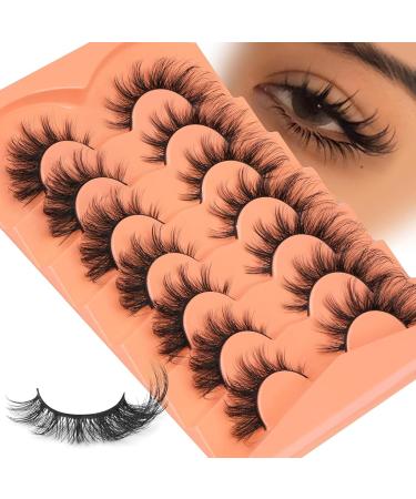 JYTDBCS False Eyelashes Wispy Lashes Natural Look Fake Eyelashes Cat Eye Lashes Faux Mink Fluffy Strip False Lashes Fox Eye Lashes - Buy Online on GoSupps.com