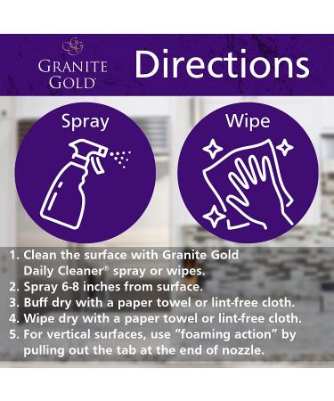 Granite Gold Polish Spray | Streak-Free Shine for Stone Countertops | 24oz - Buy Online on GoSupps.com