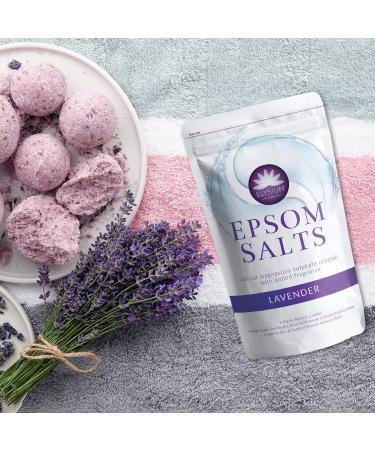 Elysium Spa Natural Lavender Epsom Salts 1Kg - Relax and Rejuvenate with Soothing Aromatherapy - Buy Online on GoSupps.com