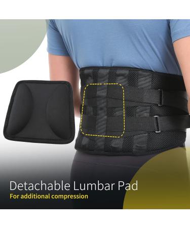 BraceUP Back Brace with Lumbar Pad for Men and Women - Relief for Sciatica & Lower Back Pain - Waist Support Belt for Heavy Lifting - S/M Size (70-90 cm) - Buy Online on GoSupps.com