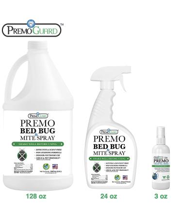 Premo Guard Bed Bug & Mite Killer Spray 24 oz - Fast Acting Treatment | Stain & Scent Free | Child & Pet Safe | Extended Protection | Natural & Non-Toxic Formula - Pack of 1 - Buy Online on GoSupps.com
