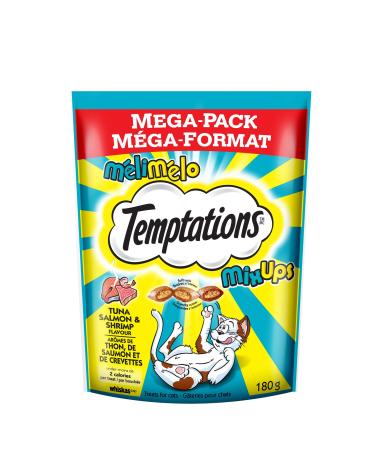 TEMPTATIONS Mix-Ups Adult Cat Treats Tuna Shrimp Salmon 180g Pouch (10 Pack) 180 g (Pack of 10) Tuna - Shrimp - Salmon