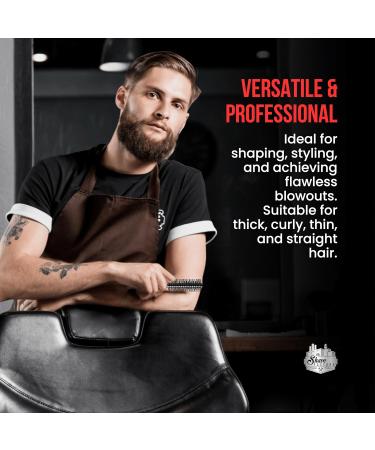Buy The Shave Factory Static-Free Round Wooden Styling Brushes | Professional Salon & Home Use | Brown Model 39 - Long-Lasting Shine - Buy Online on GoSupps.com