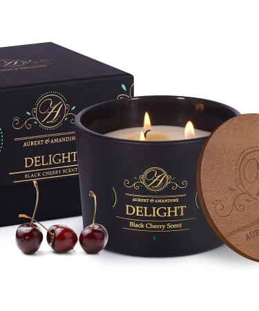 Black Cherry 3 Wick Aromatherapy Candle | Large Soy Candle for Relaxation | Stress Relief & Great Gift Idea for Women | Home Scented Candle for Mothers Day, Birthday, or Housewarming - Buy Online on GoSupps.com