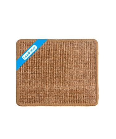 LSAIFATER Cat Scratching Mat, Natural Sisal Mat, Cat Scratch Furniture Protector, Horizontal Cat Floor Scratching Pad Rug, Protect Carpets and Sofas Small Brown