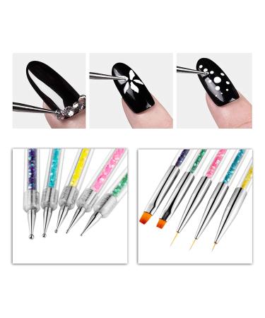 Kare & Kind 5x Nail Art Brush Pencils - Dual-End Acrylic Nail Styling Brushes for DIY Home Manicures - Buy Online on GoSupps.com
