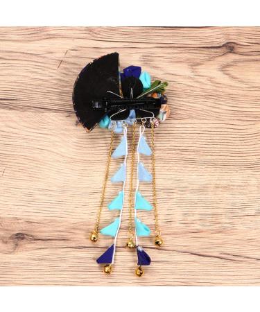 Japanese Hair Clip | Tsumami Hairpin | Kimono Hair Tie | Blue Japanese Hair Accessories | International Shipping Available - Buy Online on GoSupps.com