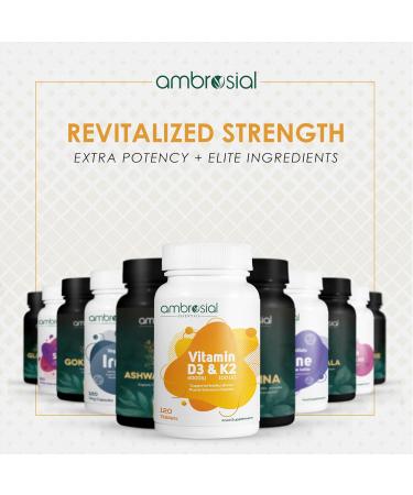 AMBROSIAL Vitamin D3 & K2 Tablets Pack of 1-120 Tablets - Buy Online on GoSupps.com