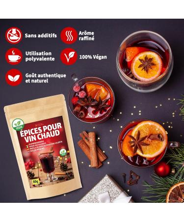 DETOX ORGANICA M lange pices Vin Chaud - pices Cannelle Anis toil et Autres pices de Qualit Premium - Id al pour Boissons Hivernales de No l Punch - 100% Naturel et Vegan (80g Morceaux) 80 g (Lot de 1) - Buy Online on GoSupps.com