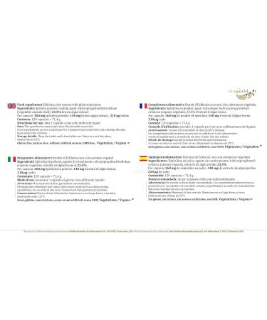 Vita World Pack of 3 Ecklonia Cava extract 3 x 120 Capsules Made in Germany - Buy Online on GoSupps.com