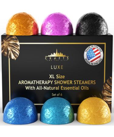 Luxury Shower Steamers Aromatherapy Gift Set - Made In USA - Essential Oil Shower Bath Bombs For Women- Shower Fizzies - Steam Shower Scents - Shower Vapor Tablets -Pods- Shower Melts- Tabs - Soothers