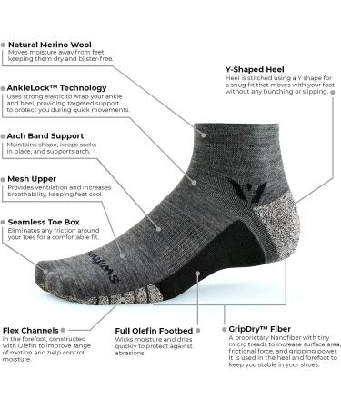 Swiftwick FLITE XT TRAIL TWO Stripe Red X-Large Running & Hiking Socks - Buy Online on GoSupps.com