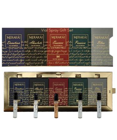 Patek Maison Perfume for Women & Men Merakai Mini Gift Set EDP Travel Sprays Merakai 0.1 Fl Oz (Pack of 5)