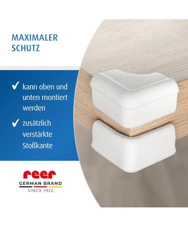 Reer Corner Protector Soft - 4 Pieces Bite-Proof Safe Tested White | International Shipping Available - Buy Online on GoSupps.com