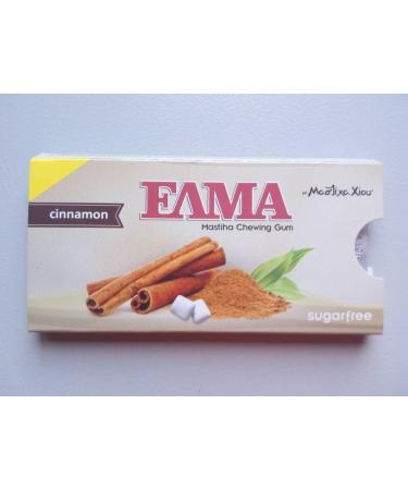 ELMA CHEWING GUM CINNAMON FLAVOR WITH CHIOS MASTIHA 3 PACKS X 10 EACH SUGAR FREE TABLETS
