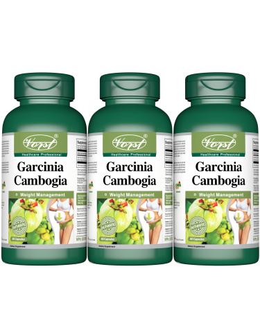 VORST Premium Garcinia Cambogia 5:1 Extract 1000mg Per Serving (5000mg raw fruit) 3 X 60 Capsules | Natural Weight Management & Gentle Appetite Suppressant Supplement for Smaller Appetites Metabolism Efficiency and Digestive Health | Extra Strength Powder
