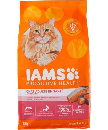 IAMS Proactive Health Healthy Adult Dry Cat Food with Salmon 3.18kg Bag - Buy Online on GoSupps.com