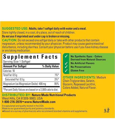 Nature Made Vitamin B1 100mg + Extra Strength Magnesium Oxide 400mg - Buy Online on GoSupps.com