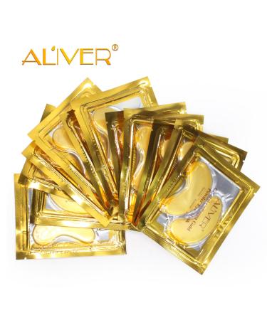 Gold Eye Mask Power Crystal Gel Collagen Masks - 25 Pairs, Anti Aging, Dark Circles & Puffiness Relief - Buy Online on GoSupps.com