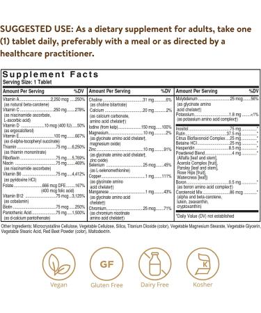 Solgar VM-75 Iron-Free Multiple Vitamins with Chelated Minerals - 180 Tablets - Buy Online on GoSupps.com
