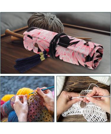 COHEALI Knitting Needles Case & Crochet Hooks Storage Bag - Pink 39.5X18cm - Buy Online on GoSupps.com