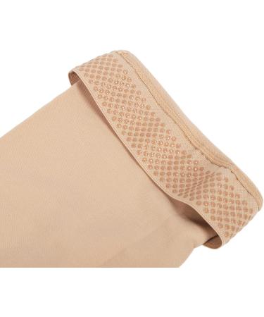 3XL Beige Open Toe Compression Stockings - Thigh High 23-32 mmHg Silicone Band Unisex Opaque for Varicose Veins - Buy Online on GoSupps.com