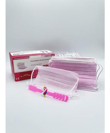 50 CE Certified Children's Masks - Rose Mouth & Nose Protection IIR Standard BFE 98% - Medical Use 50 Pack - Buy Online on GoSupps.com