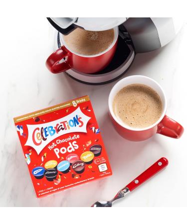 Celebrations Hot Chocolate Dolce Gusto Compatible Pods 5 Boxes x 8 Pods | Bulk Dolce Gusto Compatible Chocolate Pods | 40 Pods 40 Servings - Buy Online on GoSupps.com