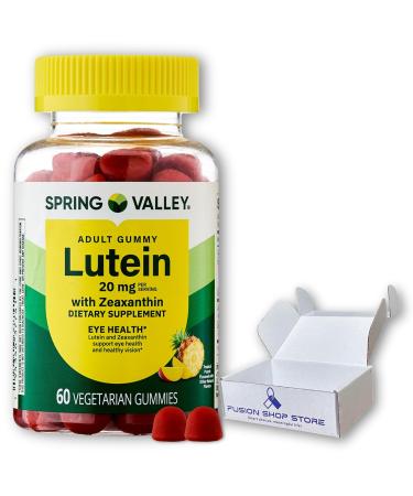 Lutein 20mg- Gummies 60ct with Zeaxanthin (Pack of 1) Boxed by Fusion Shop Store