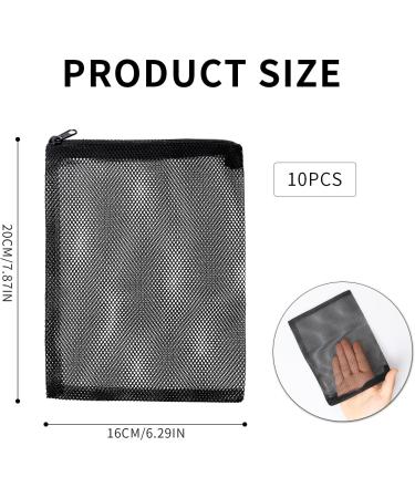 MOZEAT LENS Aquarium Filter Bag - 10 Reusable High Flow Zipper Bags for Activated Carbon & Bio-Ball - Black Network Filter Bags for Optimal Water Filtration - Buy Online on GoSupps.com
