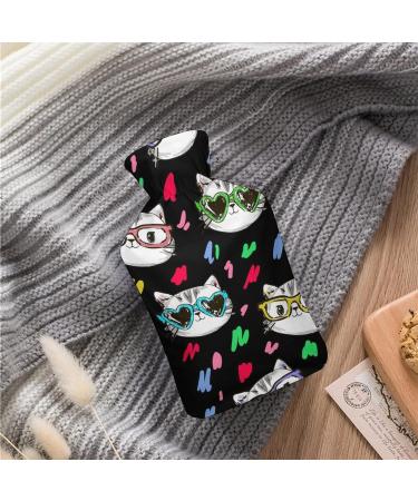 Buy Hot Water Bottle with Lid - Cat Pattern Rubber Hot Water Bag for Pain Relief Cramps & Foot Warmer - Ideal for Hot & Cold Therapy - Buy Online on GoSupps.com