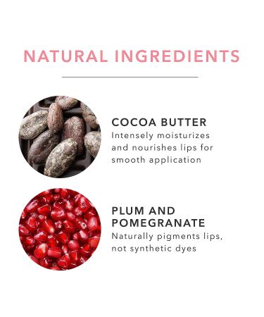 Pomegranate Oil Anti-Aging Lipstick - Vegan Fruit Pigmented Foxglove Color, Long Lasting, Moisturizing Cocoa Butter, Satin Finish - 0.15 oz - Buy Online on GoSupps.com