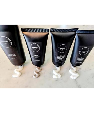 Men's Face Wash & Skincare Set | Exfoliating Cleanser Moisturizer & More | 4 Pieces Gift Set - Buy Online on GoSupps.com