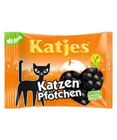 Katjes cats paws big pack-spicy-sweet licorice in a small round shape-wonderfully soft consistency-of course all veggie (1 x 500 g) 500 g (1 Pack)