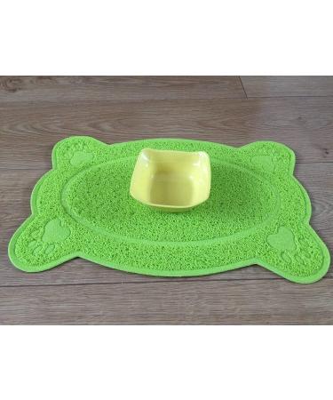 OPUL Bone Style PVC Placemat Waterproof Dog Cat Food Mat Non Slip Dog Puppy Pet Cat Dish Bowl Food Water Mat Wipe Clean FDA Grade (Green) - Buy Online on GoSupps.com