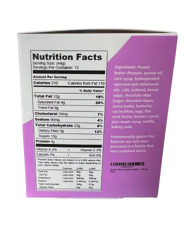 Bessie's Best Soft PB Chocolate Chip Lactation Cookies - 12 Count Pack for Breastfeeding & Milk Supply Boost - Buy Online on GoSupps.com