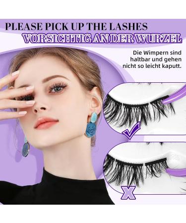 Buy False Eyelashes P02 B & Q - 10 Pairs Cat Eye Fluffy Cluster Lashes | Natural DIY Lash Extensions - Buy Online on GoSupps.com