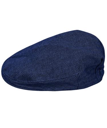 mintgreen Baby Boys Flat Cap Kids Gentleman Herringbone Tweed Newsboy Baker Boy Hat 6-8 Years Royal Blue