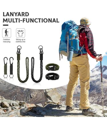 6-Piece Paracord Key Set | Durable Lanyard & Carabiner for Hiking Camping Cycling | Versatile Accessories for Keys Water Cups & Flashlights - Buy Online on GoSupps.com
