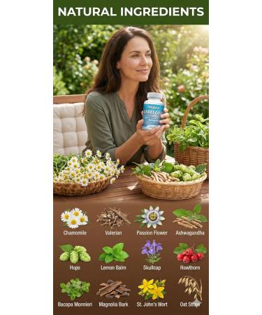 Global Creations Natural Mood & Serotonin Support - Anxiet-Ease Formula with Ashwagandha L-Theanine GABA 5-HTP Magnesium - 60 Capsules - Buy Online on GoSupps.com