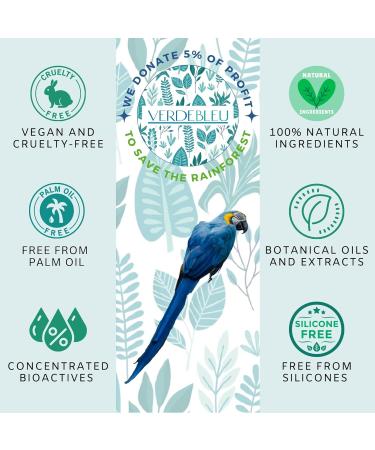Verdebleu - Hair Growth Oil - 100% Natural with Coffee Castor Argan Rosemary Eucalyptus. Stimulates Hair Growth Revitalises. We Donate 5% of Profit to Save the Rainforest. 100ml - Buy Online on GoSupps.com