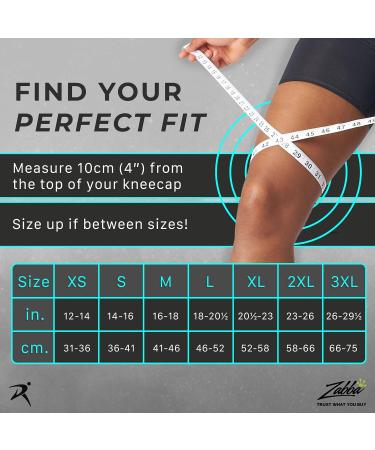 Rymora Knee Support Brace - Compression Sleeves for Women and Men - Secure Fit for Weight Lifting, Running, Sports - XS Slate Grey - Buy Online on GoSupps.com