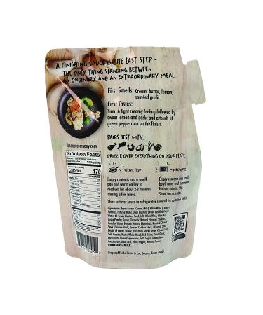 Le Sauce Gourmet White Wine Lemon Garlic Finishing Sauce - 2 Pack (8 oz each) | Gluten-Free & Low Carb | Perfect for Home Entertaining | Creamy Lemon Butter Sauce - Buy Online on GoSupps.com