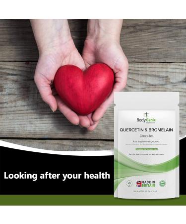 Bodygenix UK Quercetin & Bromelain Capsules (120) - Immune Booster for Swollen Joints - Buy Online on GoSupps.com