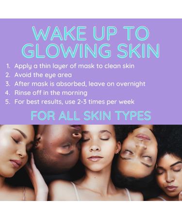 Overnight Hydrating Vitamin C & Hyaluronic Acid Facial Mask - Large 4oz | Anti-Aging Exfoliating Brightening Moisturizer - Buy Online on GoSupps.com