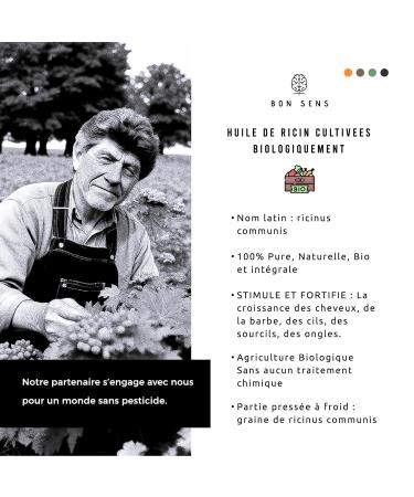 50ml Organic Cold-Pressed Castor Oil - Pure Hair Beard Eyelash & Skin Growth - Glass Bottle & Brush - Buy Online on GoSupps.com