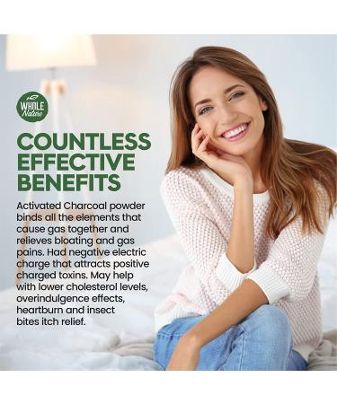 Organic Coconut Activated Charcoal Capsules - 180 Pills for Detox, Teeth Whitening, Constipation, Bloating, Gas, and Heartburn Relief - Vegan & Pure Coconut Supplement - Buy Online on GoSupps.com