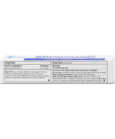 Globe Miconazole Nitrate 2% Antifungal Cream - 1oz Tube | Treats Athlete's Foot, Jock Itch, Ringworm - Buy Online on GoSupps.com
